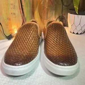 Men\'s Leather Luxury Slip on Sneaker, 8.5 M US, Cognac Nappa Men main image 3
